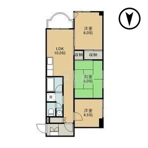 南向きですが建物が密集しており、眺望は望めません
