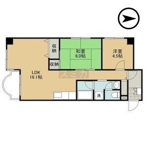 今回の空室はこちらの２LDKになります　2026年10月19日現在