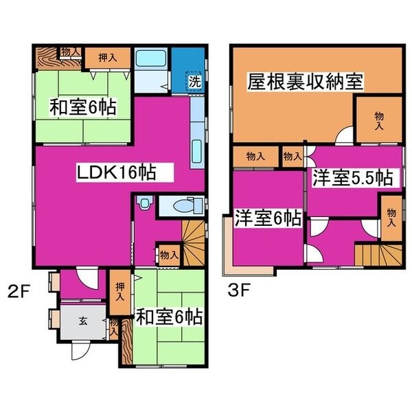 LDK16帖・4LDKの間取り