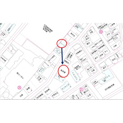 ２台目駐車場までの地図