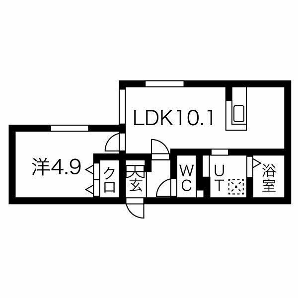 10.1帖LDKと4.9帖洋室の1LDK