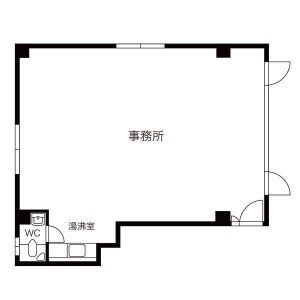 0202・55.51㎡の事務所区画図