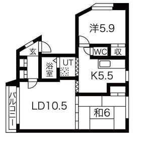 洋室・和室を使い分けられる2LDK