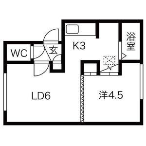 LD6帖・K3帖・洋室4.5帖