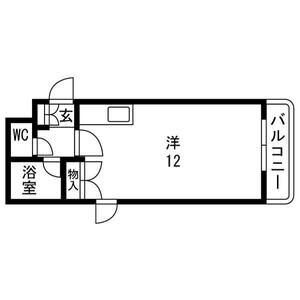 洋室12帖のワンルーム