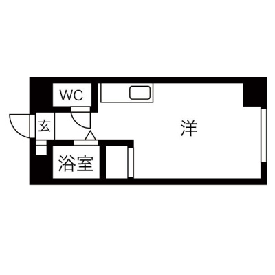306号室・ワンルームの間取り