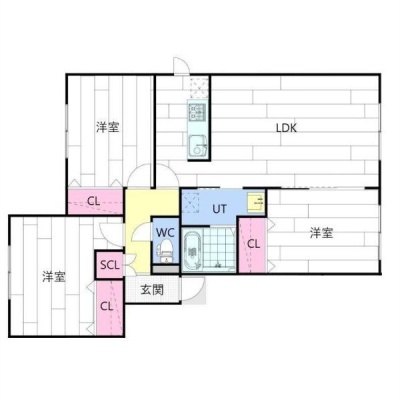3LDK 間取り図