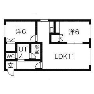401号室の間取り図