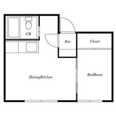 203号室 1DK 間取り図