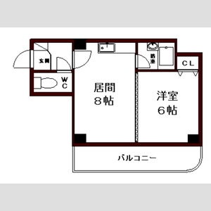 1DK間取り