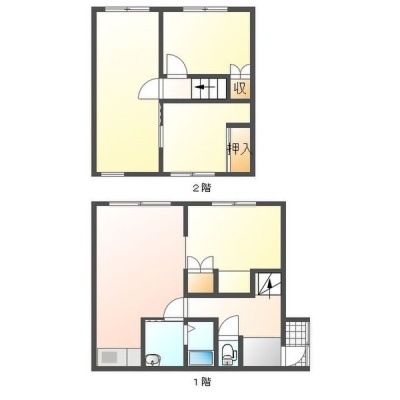 二階建て4LDK間取り図