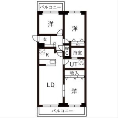 903号室：3LDKの間取り