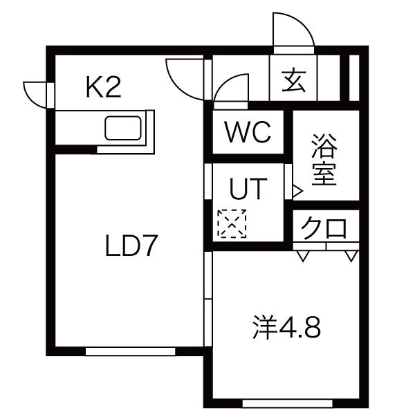 101号室の間取り