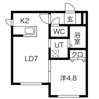 101号室の間取り