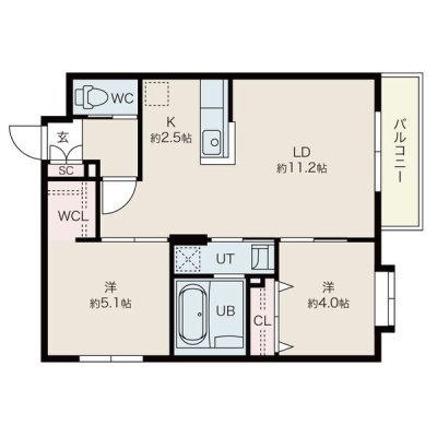 205号室の間取り図