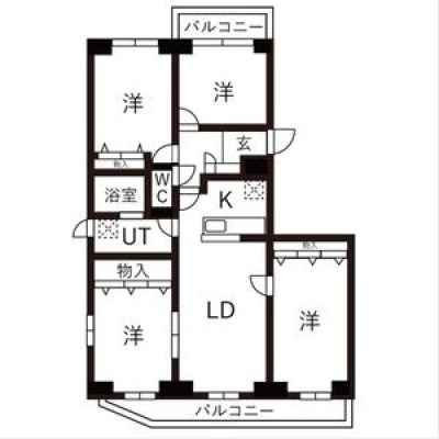 84.5㎡・4LDKの間取り