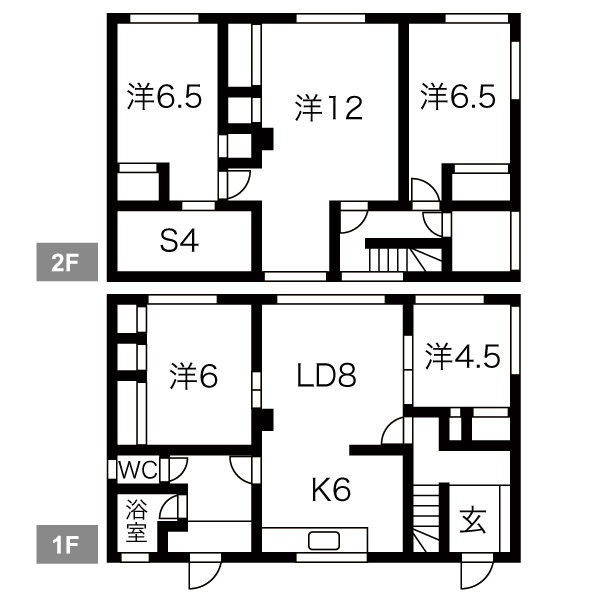 5LDK・納戸付きの間取り