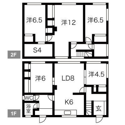 5LDK・納戸付きの間取り