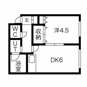 1DK 間取り原図