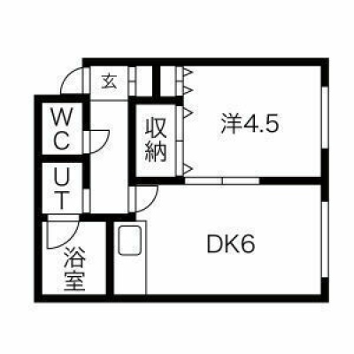 1DK 間取り原図