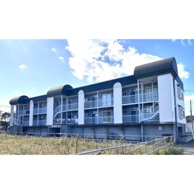 共用廊下側から見た建物