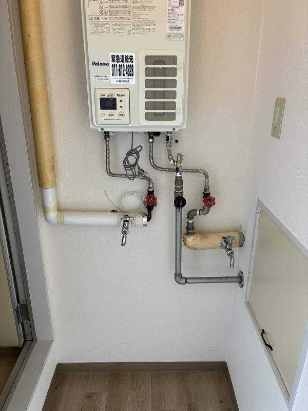 給湯器と洗濯機用水栓