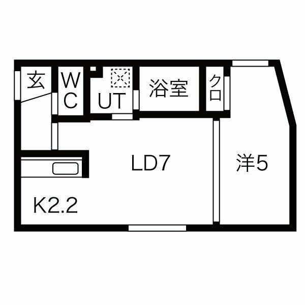 102号室の間取り