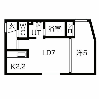 102号室の間取り