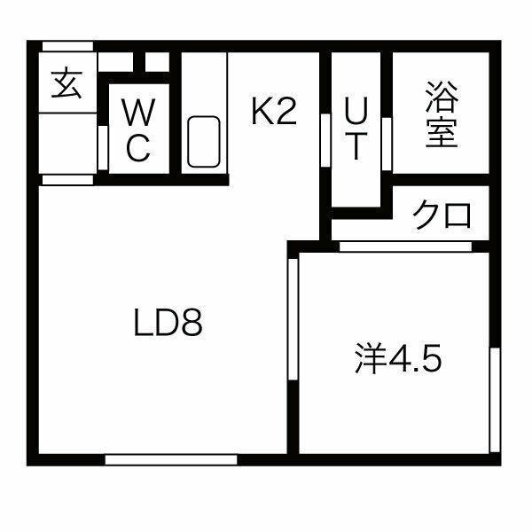 間取り（LD8・K2・洋4.5）