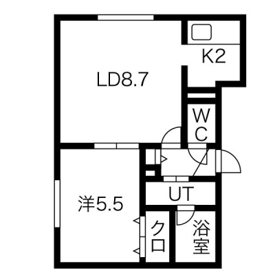 203号室の間取り