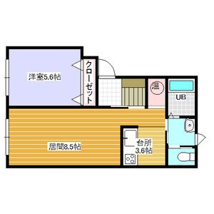 205号室の間取り