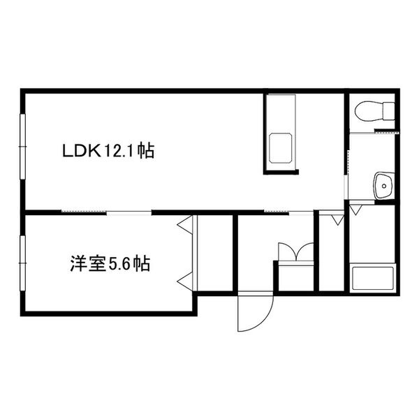 207号室の間取り