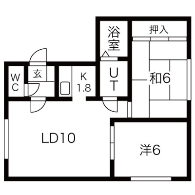 和室6帖・洋室6帖の2LDK