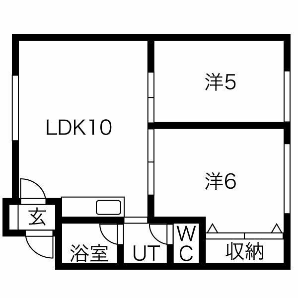 洋室２室を備えた２ＬＤＫ
