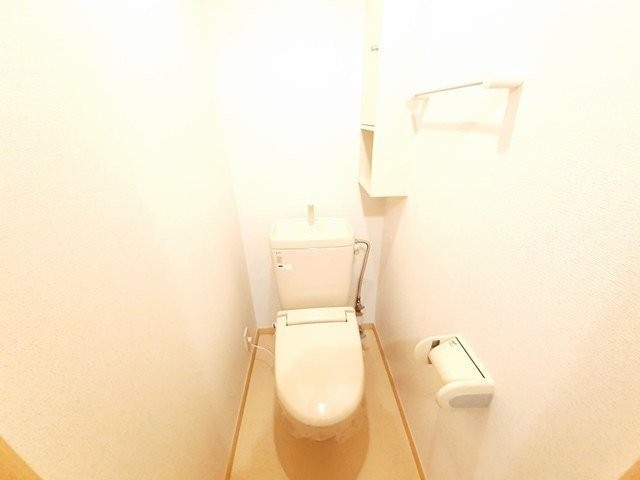 落ち着いた色調のトイレです
