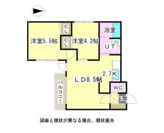 403号室の間取り図