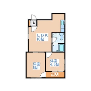 LDK10帖・洋室6帖と4.5帖の2LDK
