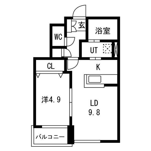 1LDK・36.33㎡の間取り