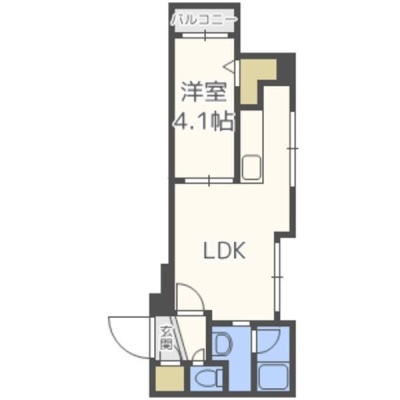401号室の間取り図