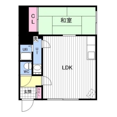 LDKと和室を分けた1LDK