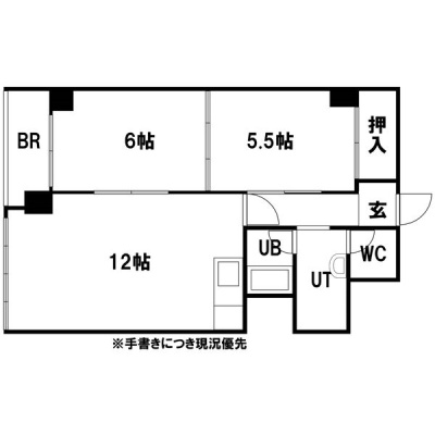 303号室の間取り