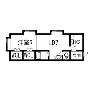 1LDK・41.31㎡の間取り