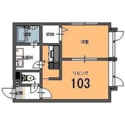 103号室の間取り