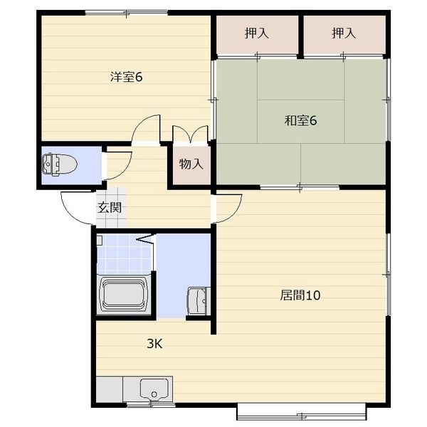 202号室の間取り図