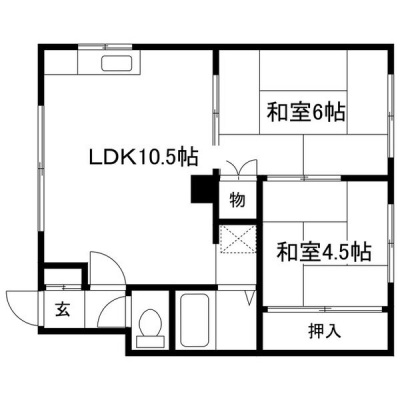 2LDKの間取り