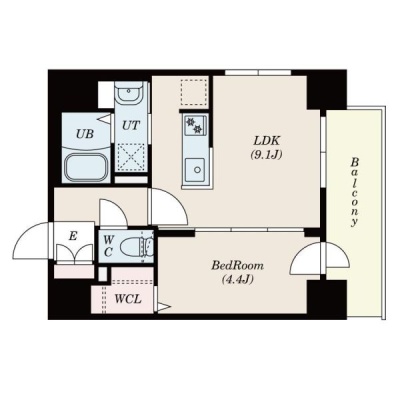 908号室 間取り図