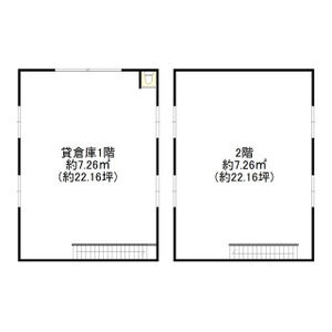 1・2階各約73.26㎡の間取図