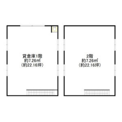 1・2階各約73.26㎡の間取図