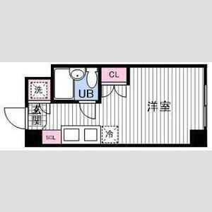 609号室・16.6㎡の間取り。