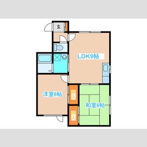 洋室6帖・和室6帖・LDK9帖の2LDK